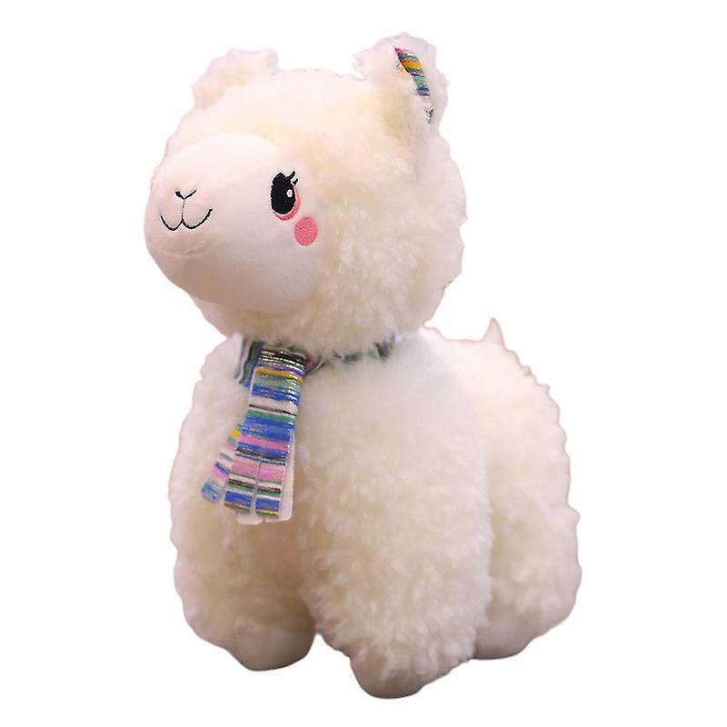 23X20X11CM White Stuffed Animals Simulation Alpaca Plush Toy Cartoon Plush Doll Toy Stuffed Animal D