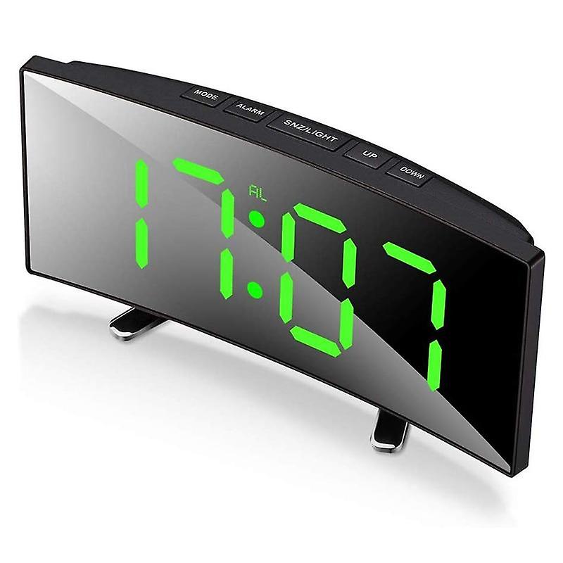 Alarm Clocks 7inch curved dimmable led screen digital alarm clock