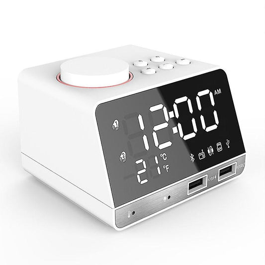 Alarm Clocks Wireless Bluetooth Speaker White