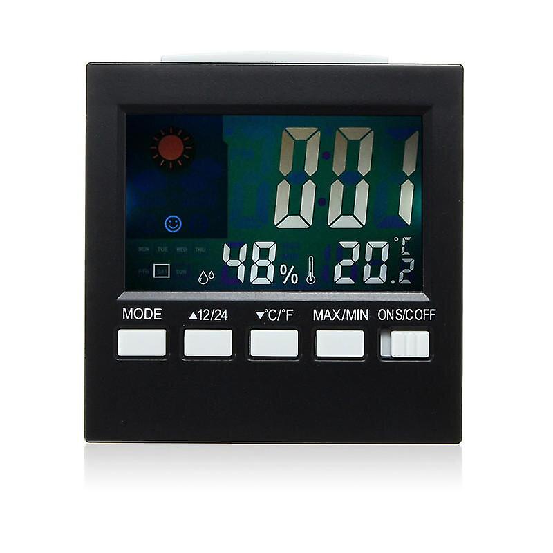 Alarm Clocks HTC-1 LCD Digital Hygrometer Thermometer Temperature Humidity Meter Room Indoor Clock