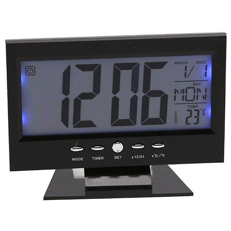 Alarm Clocks Black Digital Control Sight Snooze Electronic Alarm Clock Night Dimmer Samp Clock S