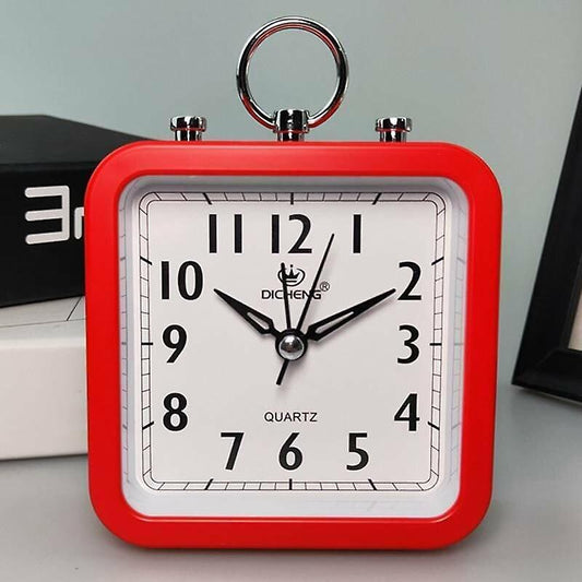 Alarm Clocks Red Easy To Read Travel Display Alarm Clock Small Non Ticking Bedside Silent Time