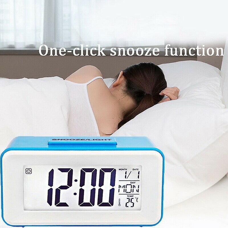 Alarm Clocks Red Digital Snooze LED Alarm Clock Backlight Time Calendar Thermometer Temperature