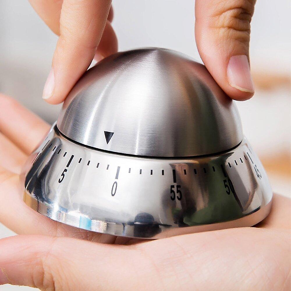 Alarm Clocks Kitchen timer stainless steel cooking eggs 60 minutes mechanical alarm clock baking cooking tools