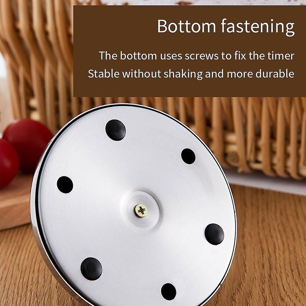 Alarm Clocks Kitchen timer stainless steel cooking eggs 60 minutes mechanical alarm clock baking cooking tools