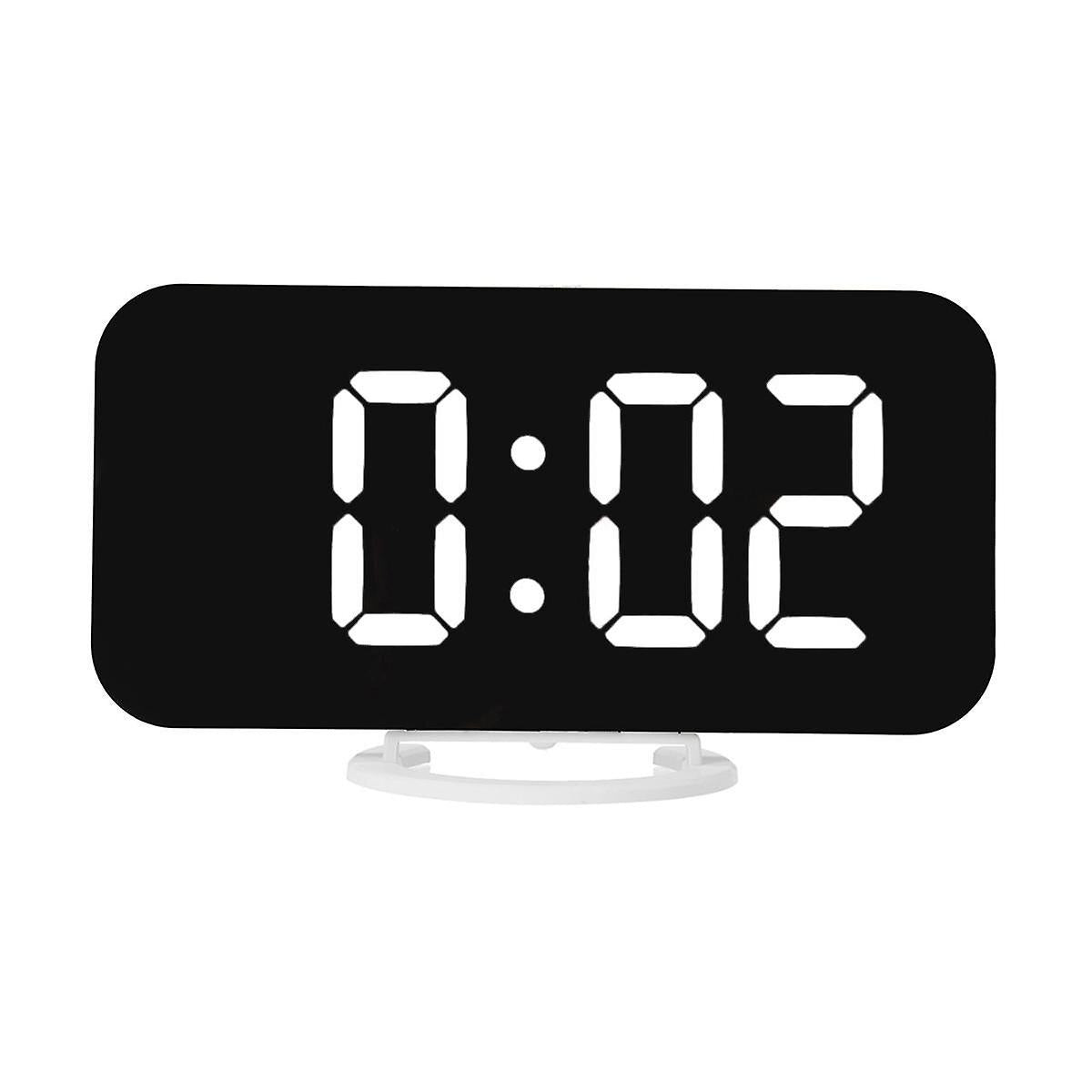 Alarm Clocks Digital LED Mirror Display Alarm Clock Charger Night Light USB Battery Snooze Function