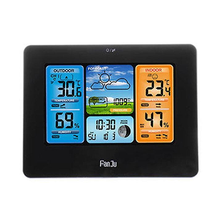 Alarm Clocks Digital LCD Indoor Outdoor Weather Station Clock Calendar Thermometer Wireless 02 COLOR