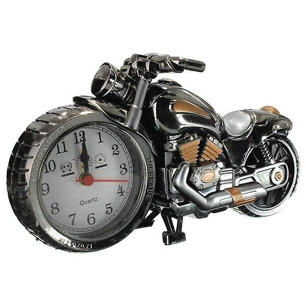 Alarm Clocks Creative Plastic Motorcycle Motor Bike Quartz Alarm Clock EBONY