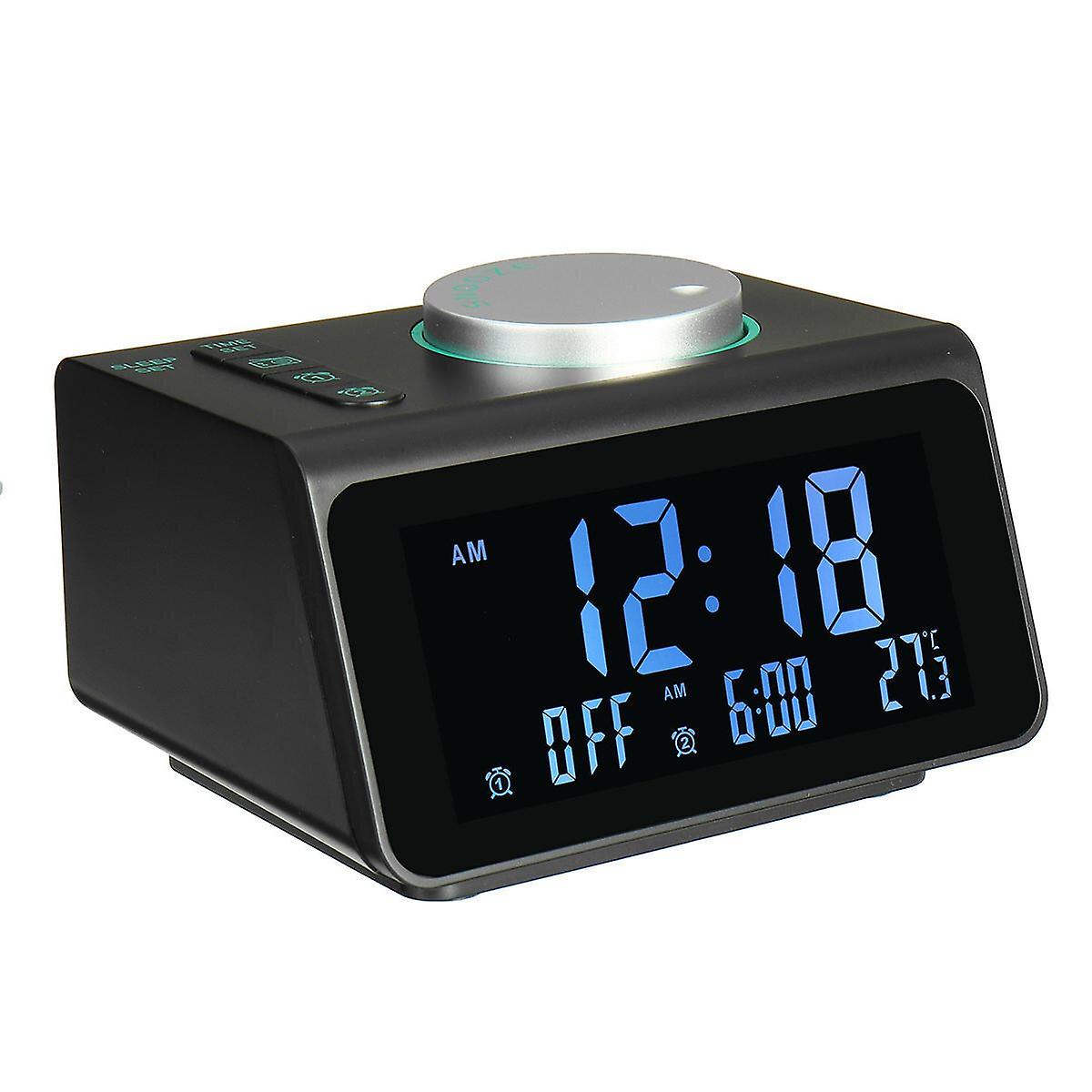 Alarm Clocks 87.5-108MHz FM Radio Alarm Clock Charger for Mobile Phone