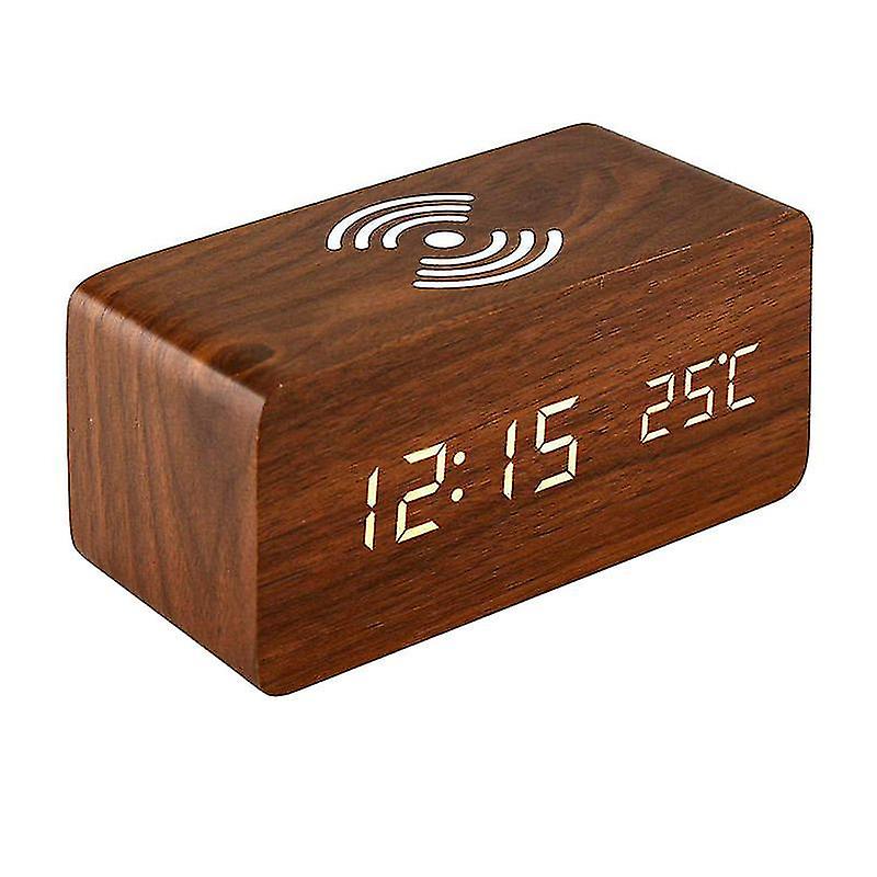 Alarm Clocks Digital Alarm Clock Rectangular Brown