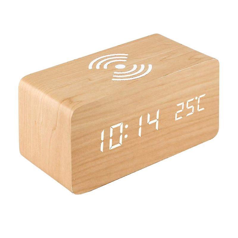 Alarm Clocks Digital Alarm Clock Rectangular Beige