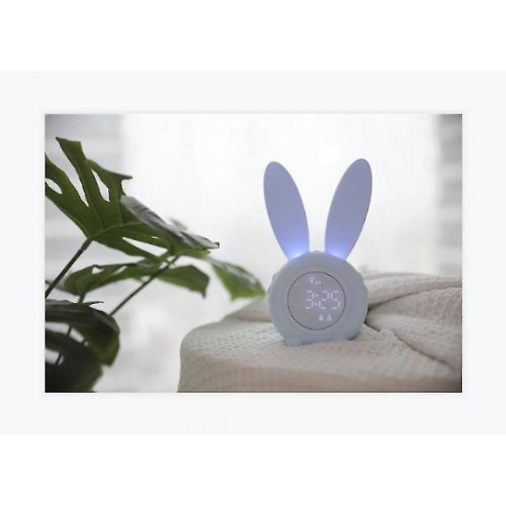 Alarm Clocks Led Electronic Clock Cartoon Alarm Clock Personalized Cute Bedroom Student Children BLUE