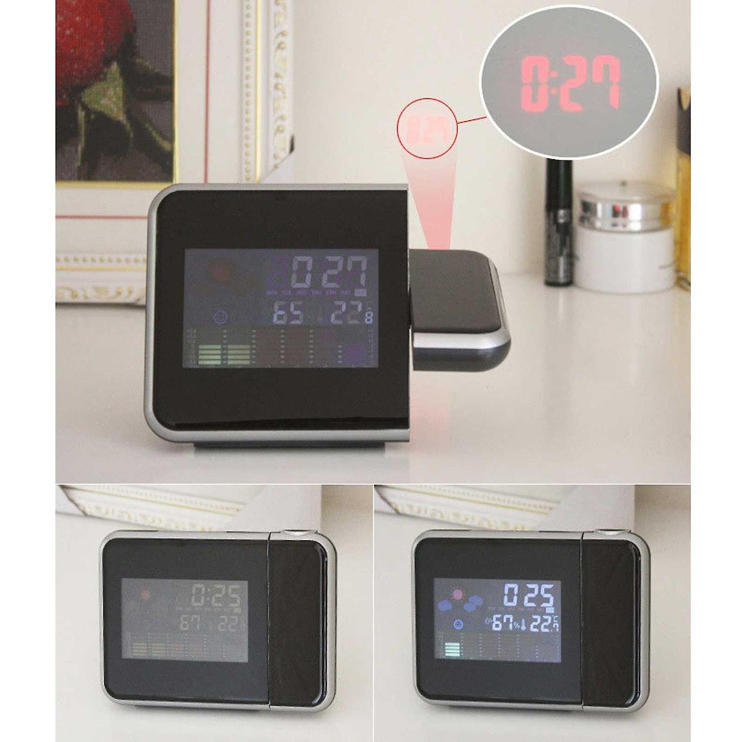 Alarm Clocks Radio Control Projection Alarm Clock HD Display