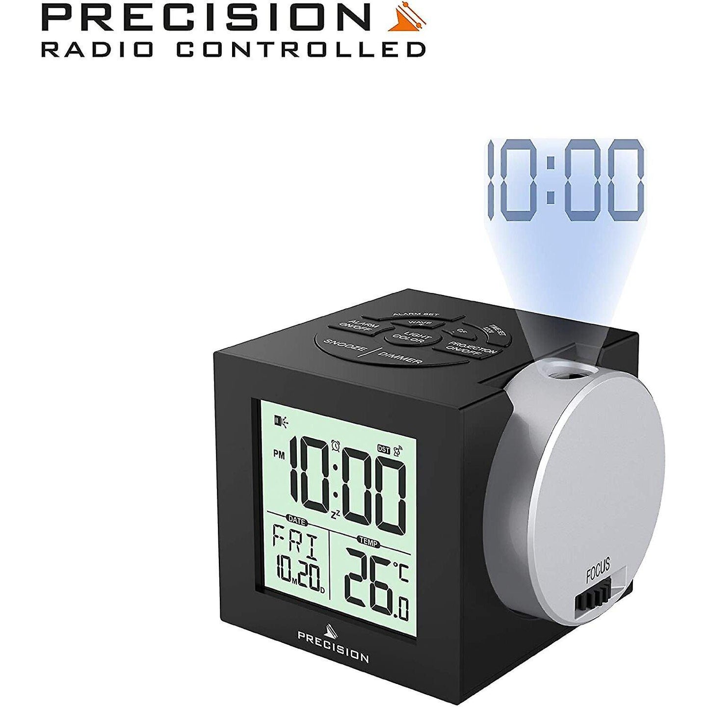 Alarm Clocks Precision Radio Controlled Atomic Projection Display Alarm Clock Projector AP057