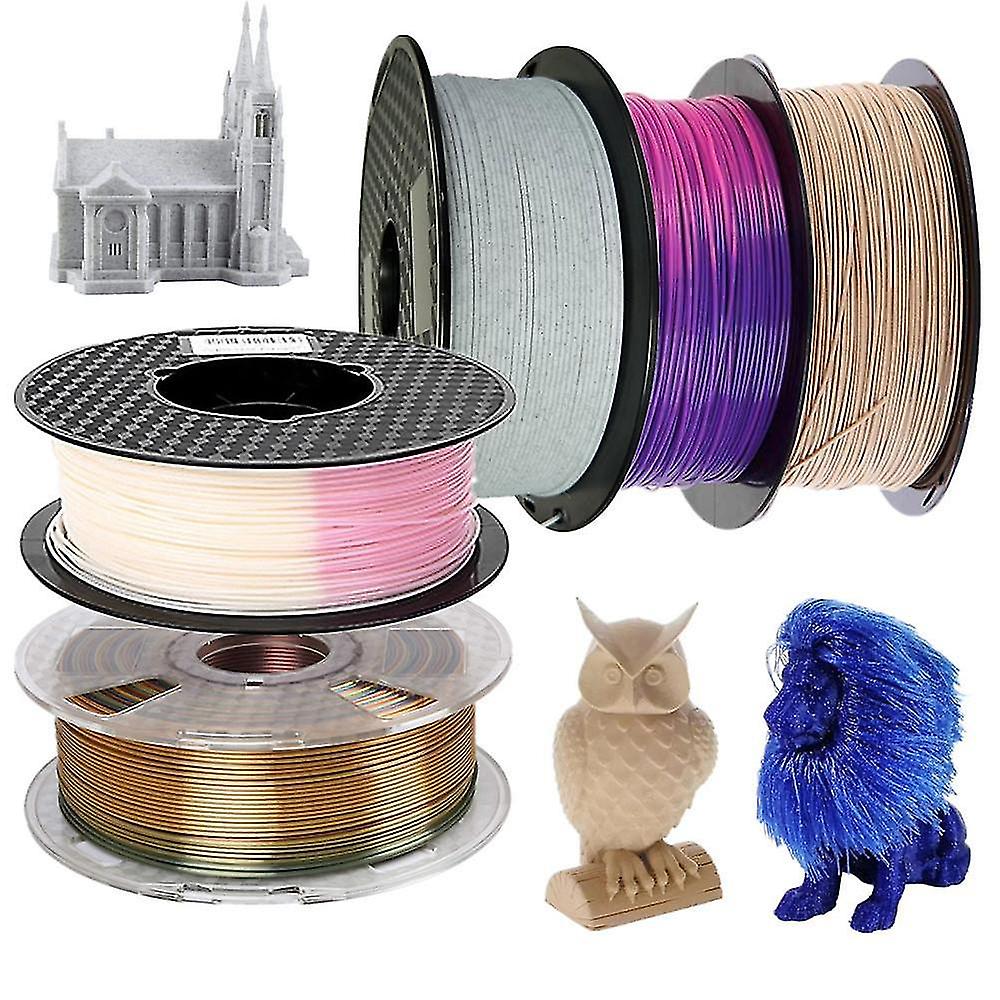 3D Printer Accessories 1.75Mm 3d printer filament pla series special effect 1kg 500g 250g with spool plastic filaments wood