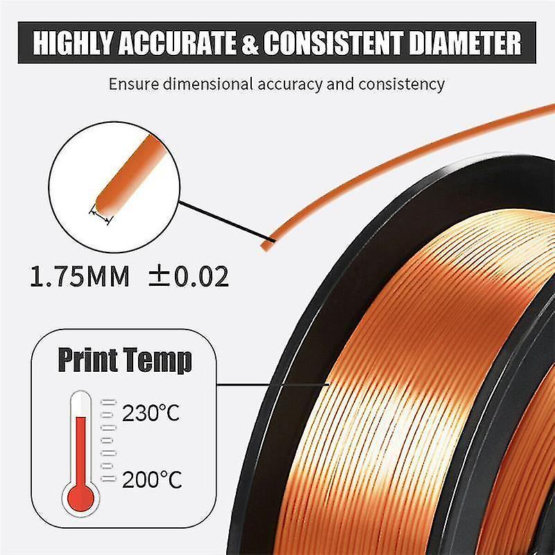 3D Printer Accessories 3D printer filament 1.75mm 1kg no tangles no bubbles silk pla filament for school home showroom