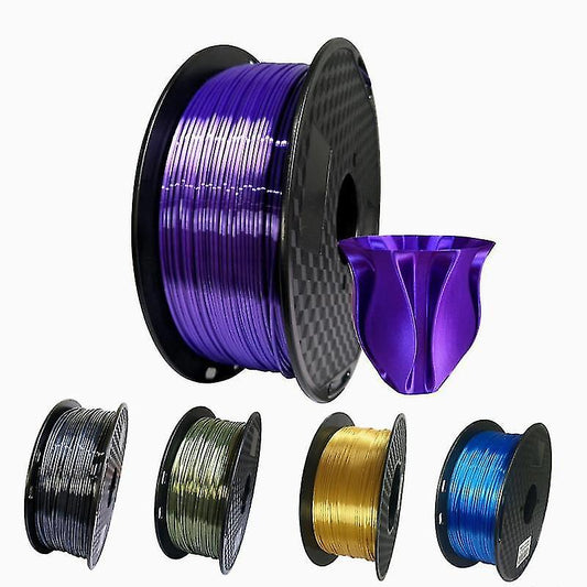 3D Printer Accessories Coloful 1.75mm pla 3d printer filament 500g shiny silk pla 3d diy filament black gold rainbow pla