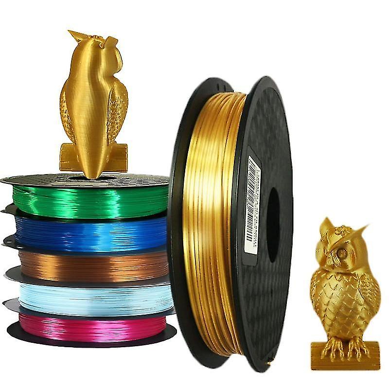 3D Printer Accessories Coloful 1.75mm pla 3d printer filament 500g shiny silk pla 3d diy filament black gold rainbow pla