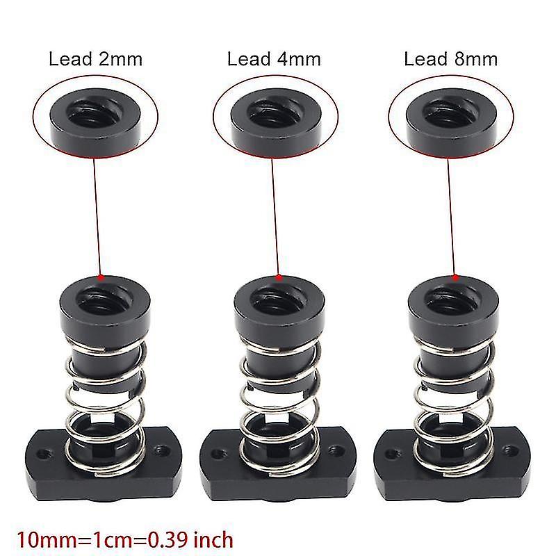 3D Printer Accessories Anti backlash nuts t8 pom elimination spring loaded nut 3d printer for lead 2mm 4mm/8mm acme