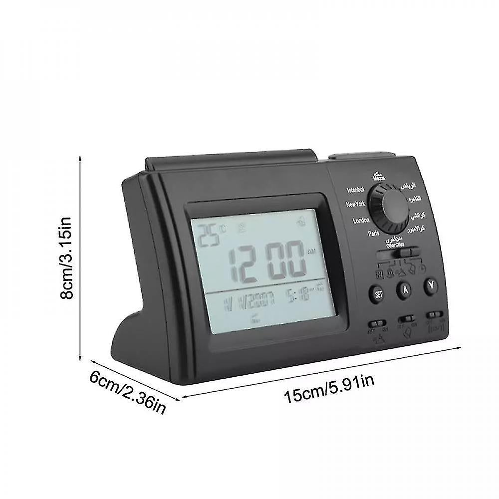 Alarm Clocks Abs Alarm Clock Automatic Islamic Azan Digital Alarm Clock Muslim Prayer Adhan Qibla Alarm Wall Desk