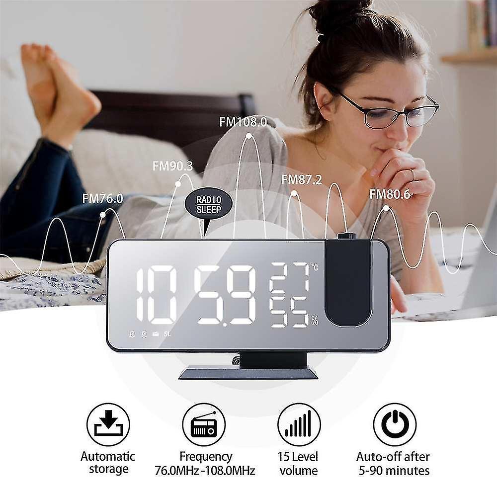 Alarm Clocks Fm Radio Led Digital Smart Alarm Clock Table Electronic Desktop Clocks Usb Wake Up Clock With