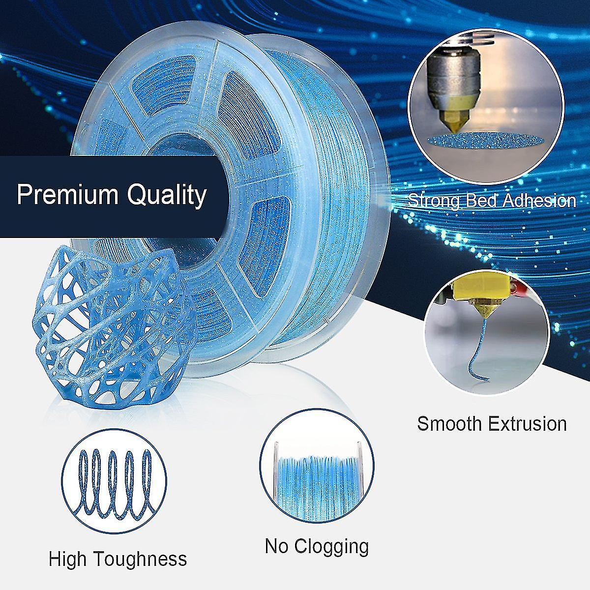 3D Printer Accessories Enotepad pla sparkle 3dprinter filament 1.75mm 2.2lb 1kg spool dimensional accuracy +/ 0.02mm