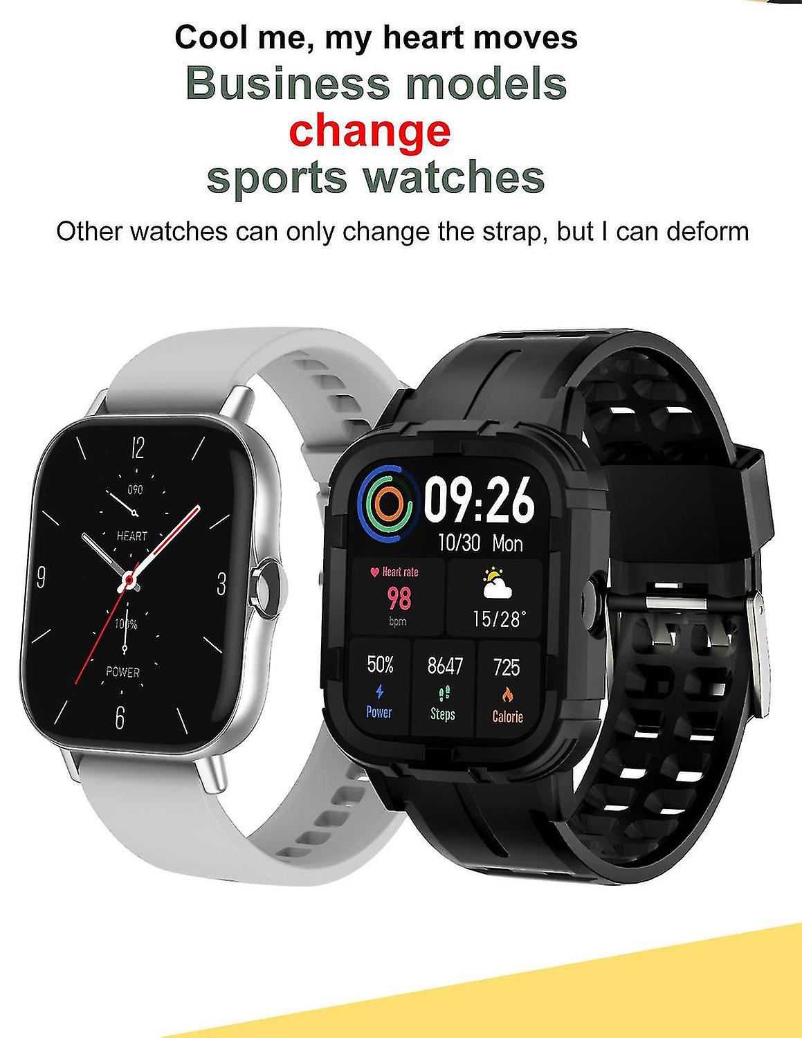 Activity Monitors Smart Watch for Unisex Bluetooth Calls 1.78 inch Screen 320x385 Waterproof IP67 Music Brightness