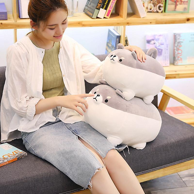 Baby Gift Sets 50cm Cute Shiba Inu Dog Plush Toy Stuffed Soft Kawaii Animal Cartoon Pillow Lovely Gift Grey