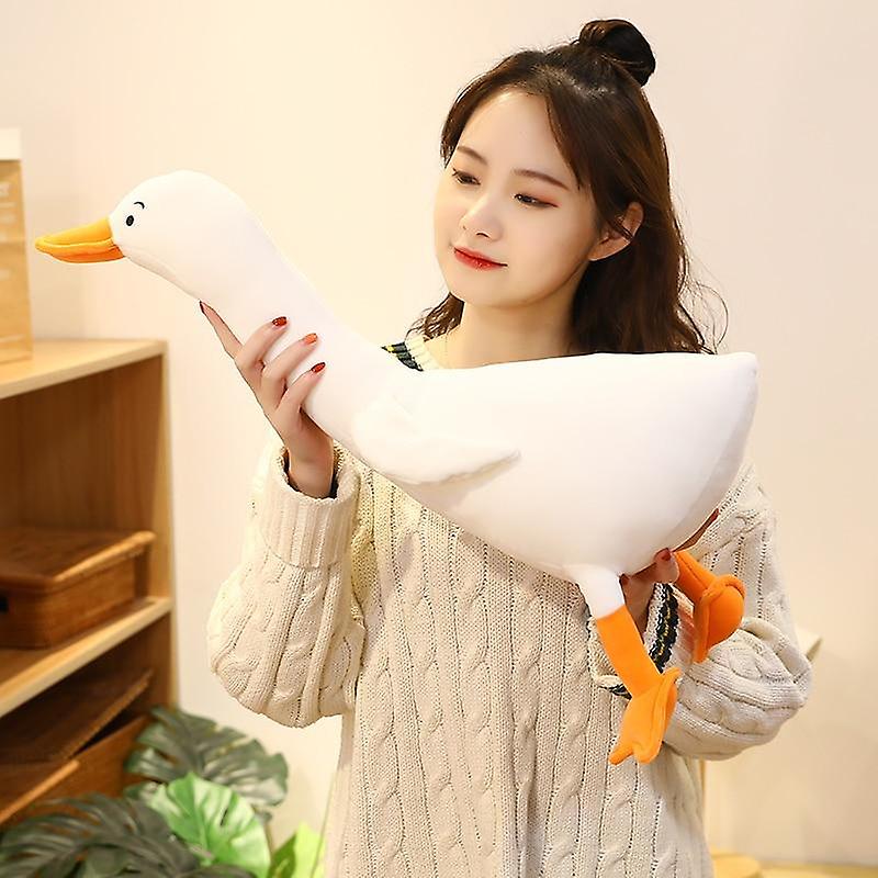 Baby Gift Sets 1pc 70 CM Lovely Goose Plush Toys Stuffed Soft Animal Sleeping Pillow Goose Cushion White