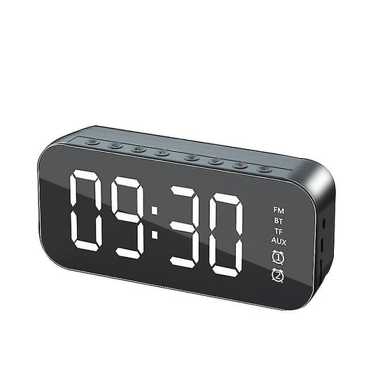 Alarm Clocks Multifunctional LED digital alarm clock and bluetooth speaker Black