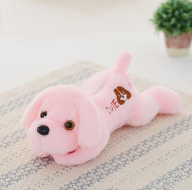 Baby Gift Sets 32CM Glowing Luminous Dog Stuffed Animals Baby Dolls Plush Toys Kids Lighting