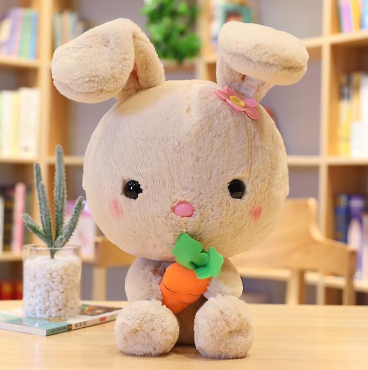 Baby Gift Sets Beautiful Hairy Rabbit Plush Toy Soft Cartoon Animal Bunny Stuffed Doll Baby Appease Toy