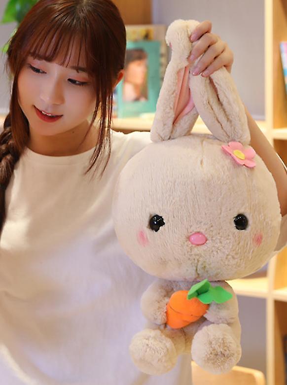 Baby Gift Sets Beautiful Hairy Rabbit Plush Toy Soft Cartoon Animal Bunny Stuffed Doll Baby Appease Toy