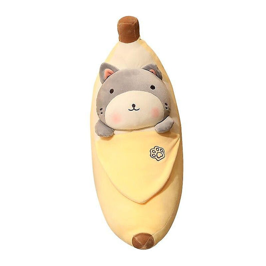 Baby Gift Sets 60cm Cute Cartoon Animals Banana Plush Toy Soft Fruit Plushie Pillow Super Soft Kids Toy Cat