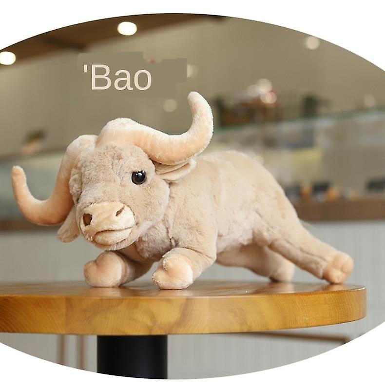 Baby Gift Sets 3D Simulation Old Scalper Buffalo Plush Toys Stuffed Animals Decoration Pillow