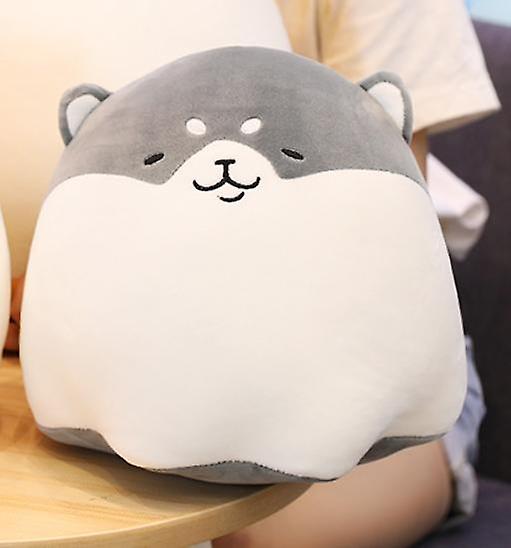 Baby Gift Sets 30cm Fat Round Cute Shiba Inu Dog Plush Doll Stuffed Animal Puppy Dog Plush Toys Grey