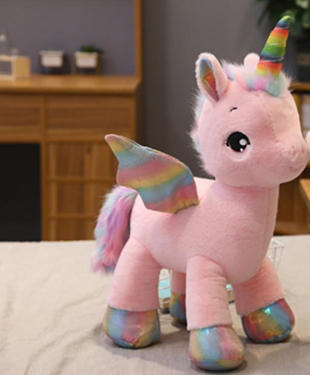 Baby Gift Sets 40cmMythical Unicorn Plush Toys Soft Stuffed Cartoon Animal Horse Baby Pillows Pegasus Dolls Pink