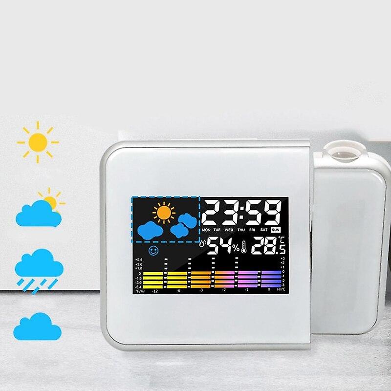 Alarm Clocks Digital Projection Alarm Clock With Temperature&Thermometer Display Alarm Clocks