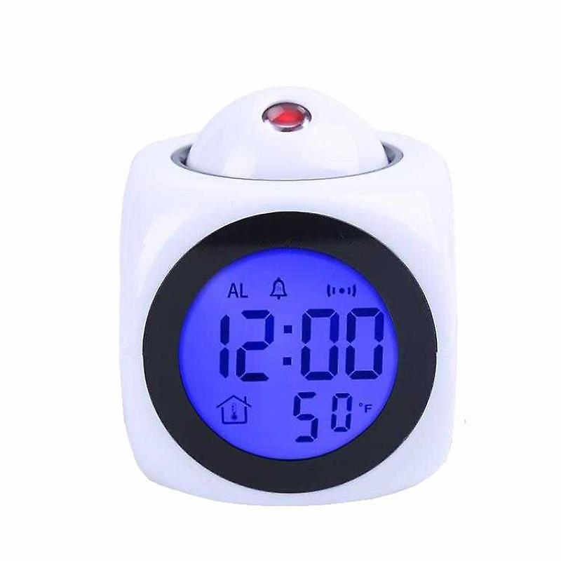 Alarm Clocks Home Projection Digital Weather LCD Snooze Clock Bell Alarm Display Backlight LED Projector Home