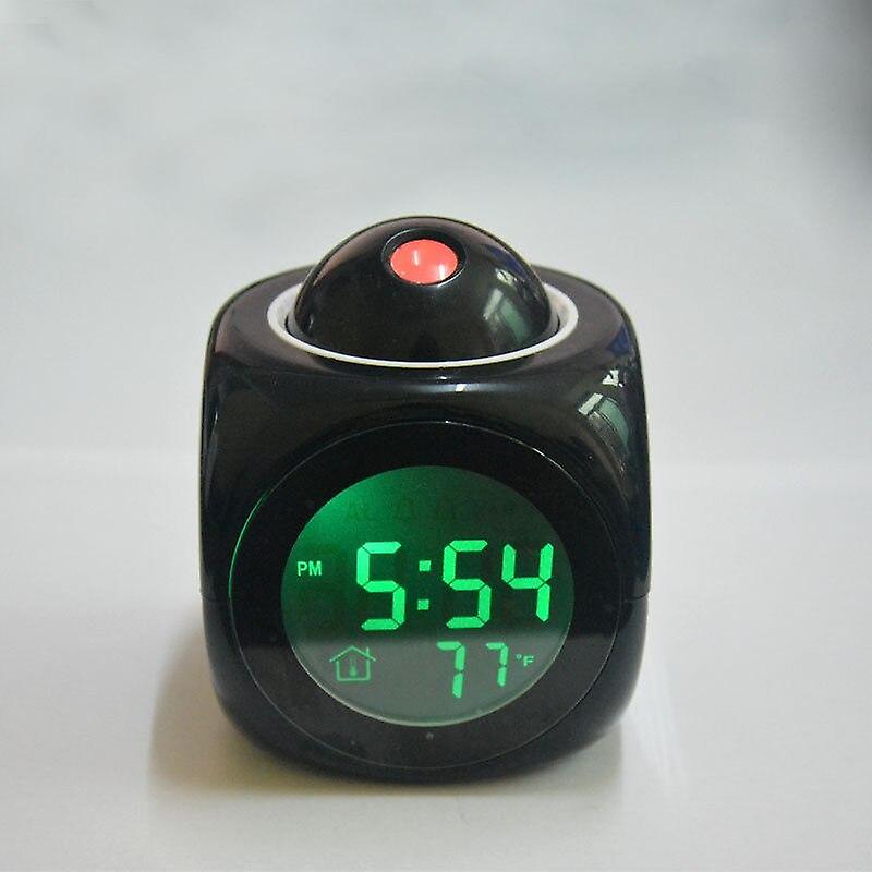 Alarm Clocks Projection Digital Weather LCD Snooze Clock Bell Alarm Display Backlight LED Projector Home