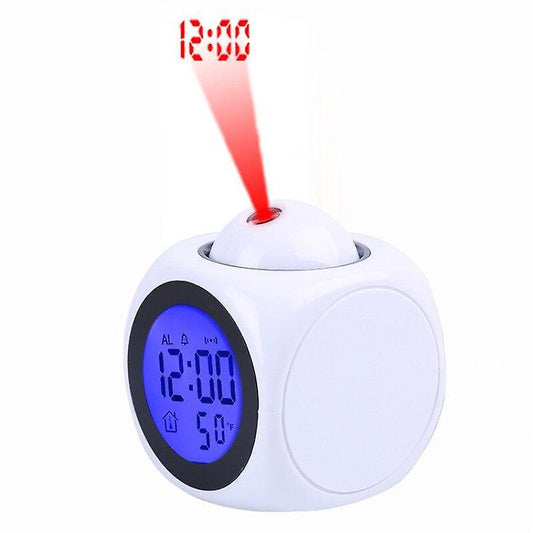 Alarm Clocks Home Projection Digital Weather LCD Snooze Clock Bell Alarm Display Backlight LED Projector Home