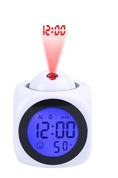 Alarm Clocks Home Projection Digital Weather LCD Snooze Clock Bell Alarm Display Backlight LED Projector Home