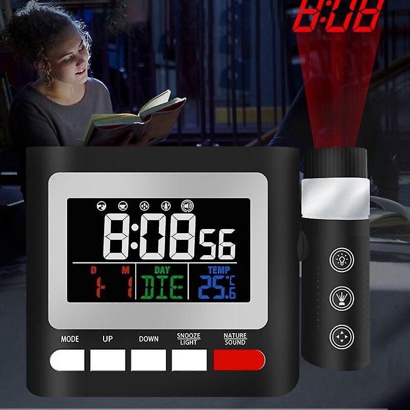 Alarm Clocks Projection Alarm Clock With FM Radio Backlight Contact Buttons with Time