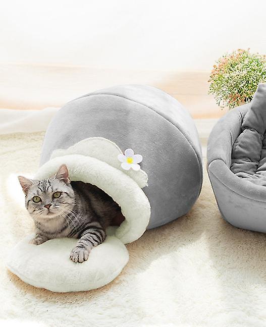 Alarm Clocks Winter Warm Cat Bed Plush Soft Portable Foldable Cute Cat House Cave Sleeping Bag