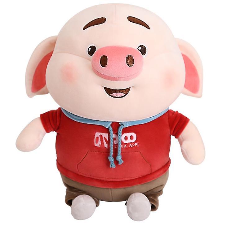 Baby Gift Sets 50cm Cute Red Sweatshirt Piggy Plush Toy Soft Stuffed Cartoon Animal Funny Pig Doll