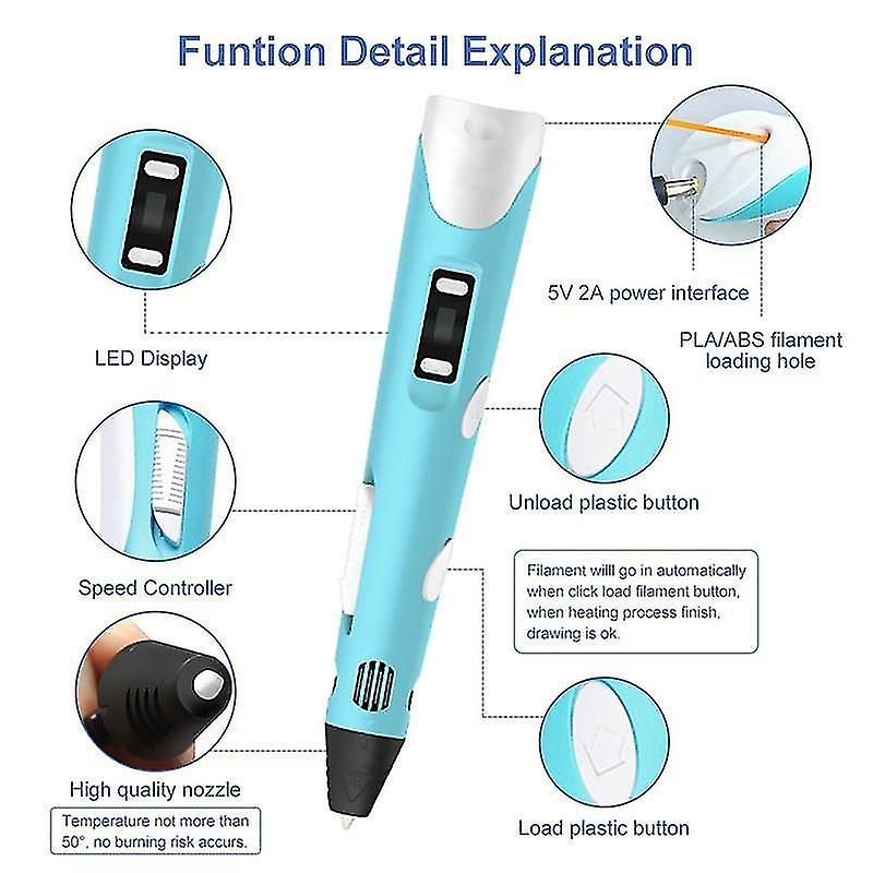 3D Printers Original diy 3d pensafe and environmentally friendly 3d pen with 1.75mm pla filament creative toy