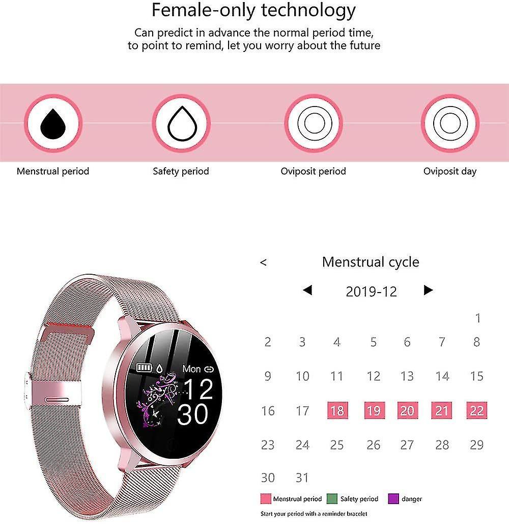 Activity Monitors Q8 Smart WatchColor Screen Smartwatch Women Fitness Tracker Heart Rate Monitor for Android