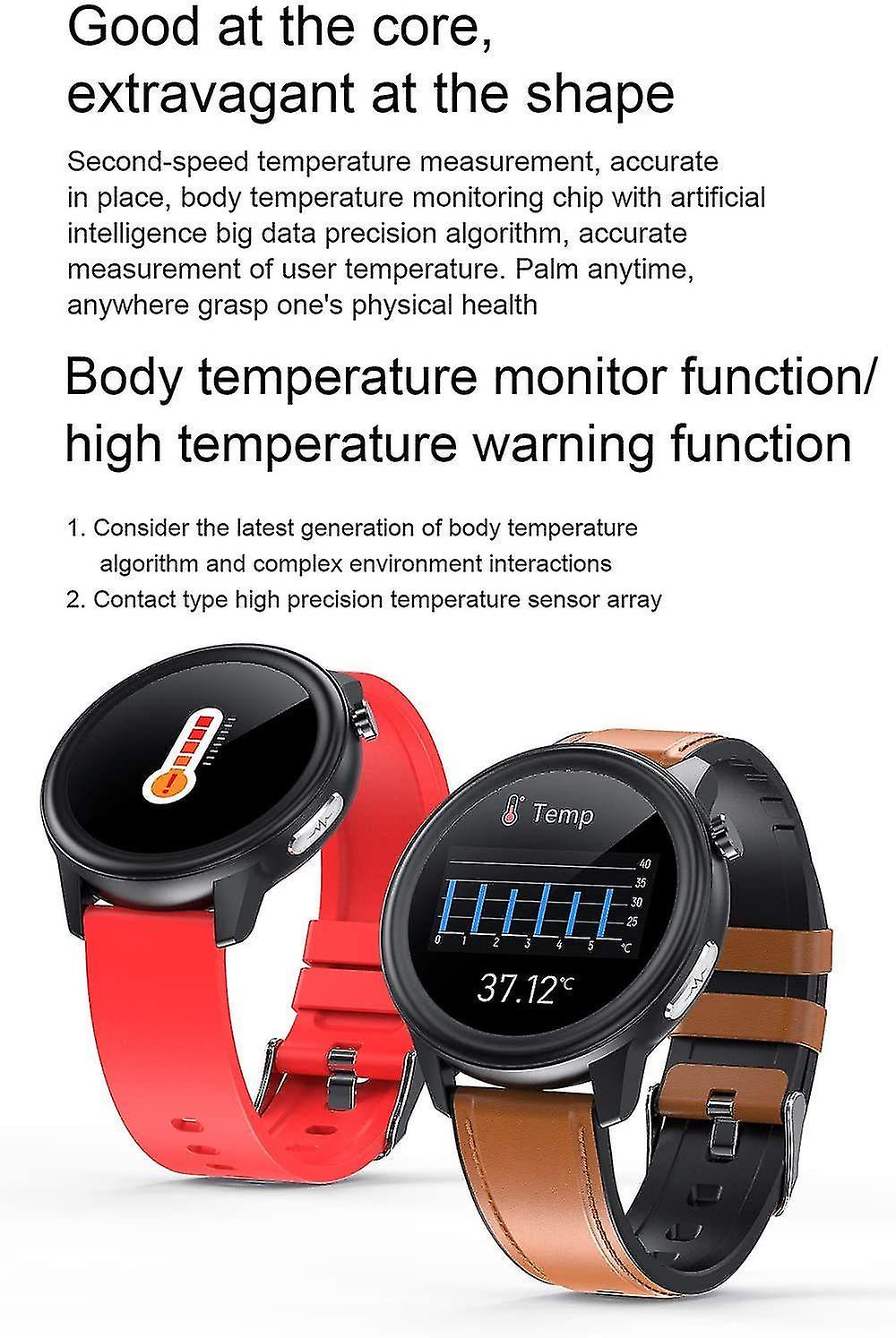 Activity Monitors Smart Watch E80 Male Ladies Bluetooth Sports IP68 Waterproof PPG+ECG Heart Rate Monitor Fitness