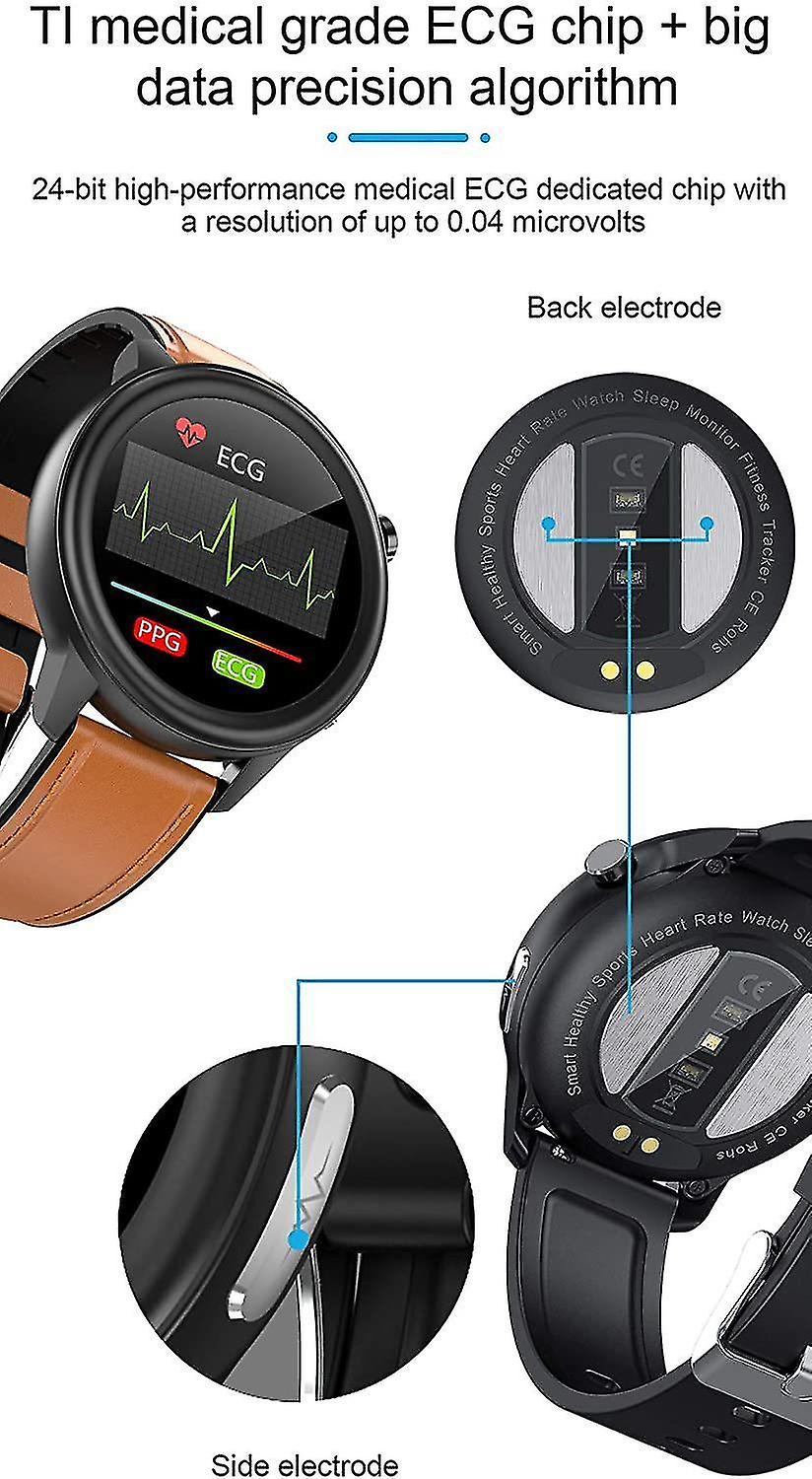 Activity Monitors Smart Watch E80 Male Ladies Bluetooth Sports IP68 Waterproof PPG+ECG Heart Rate Monitor Fitness