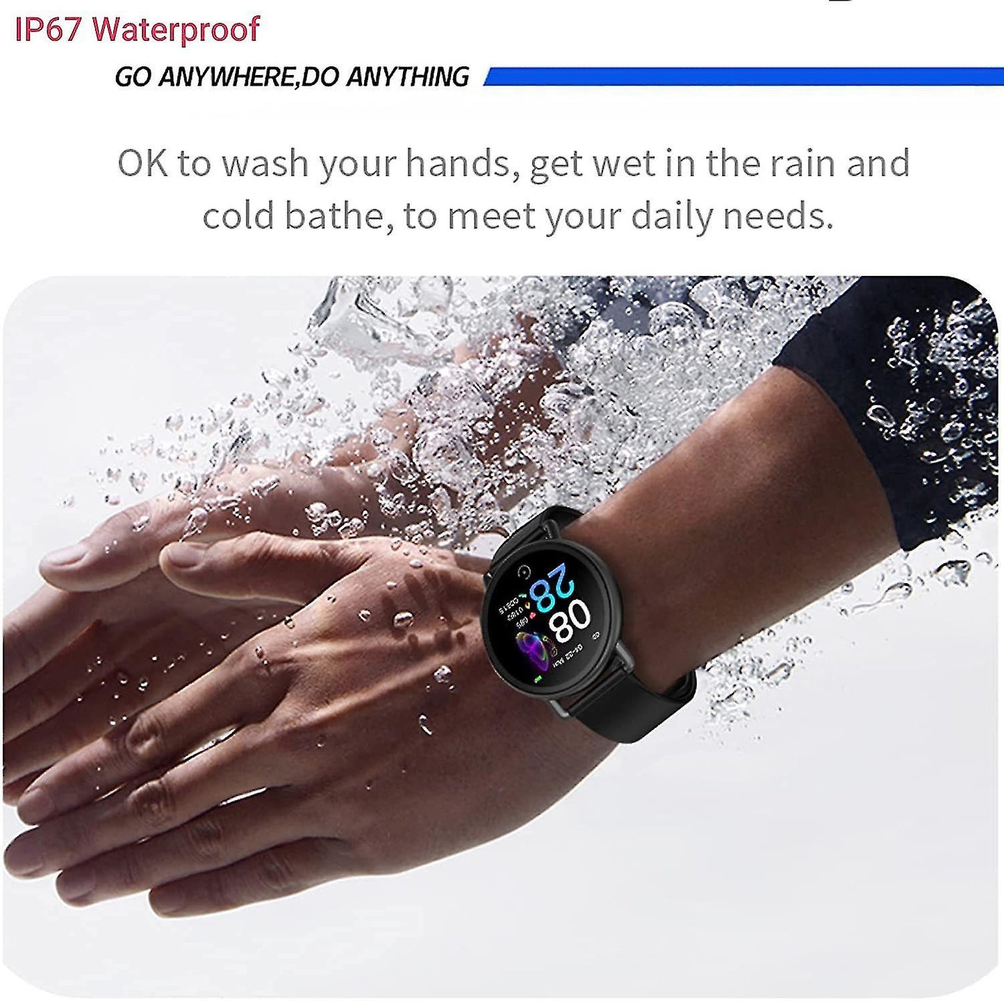 Activity Monitors Smart Watch Chronus G22 1.3-inch Health Heart Rate Monitor Fitness Tracker IP67 Waterproof